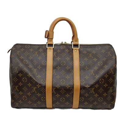 Louis Vuitton Keepall 45 Monogram Boston Bag Initial BD Brown — view 2
