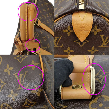 Louis Vuitton Keepall 45 Monogram Boston Bag Initial BD Brown — view 7