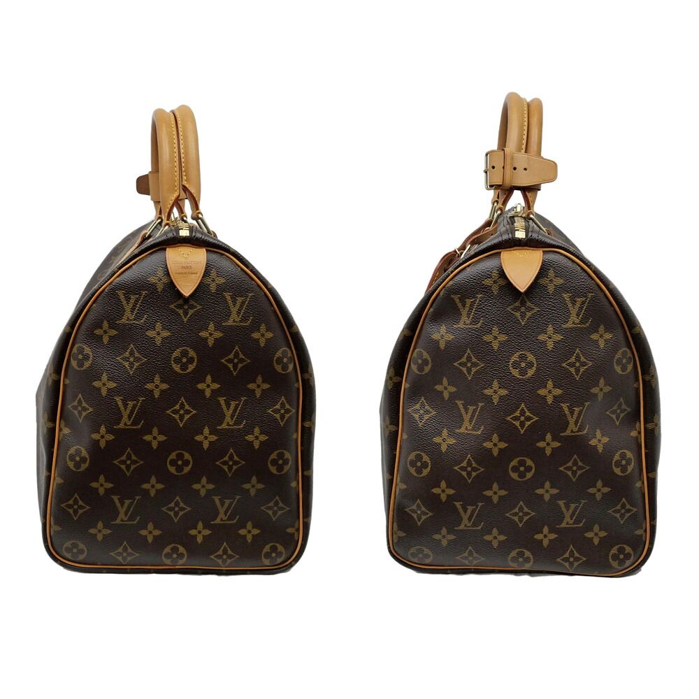 Louis Vuitton Keepall 45 Monogram Boston Bag Initial BD Brown — view 3