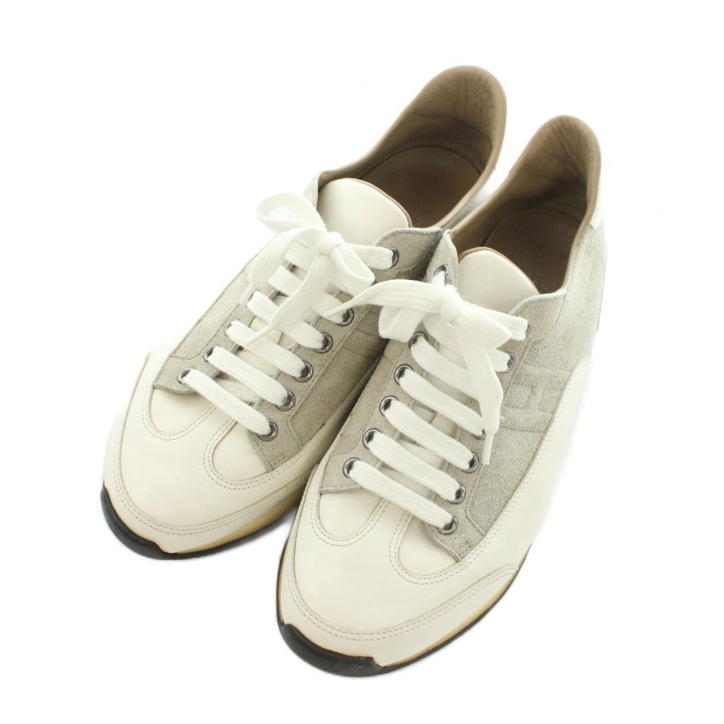 Hermes Quick Sneakers Gray Jew White 40 — view 2