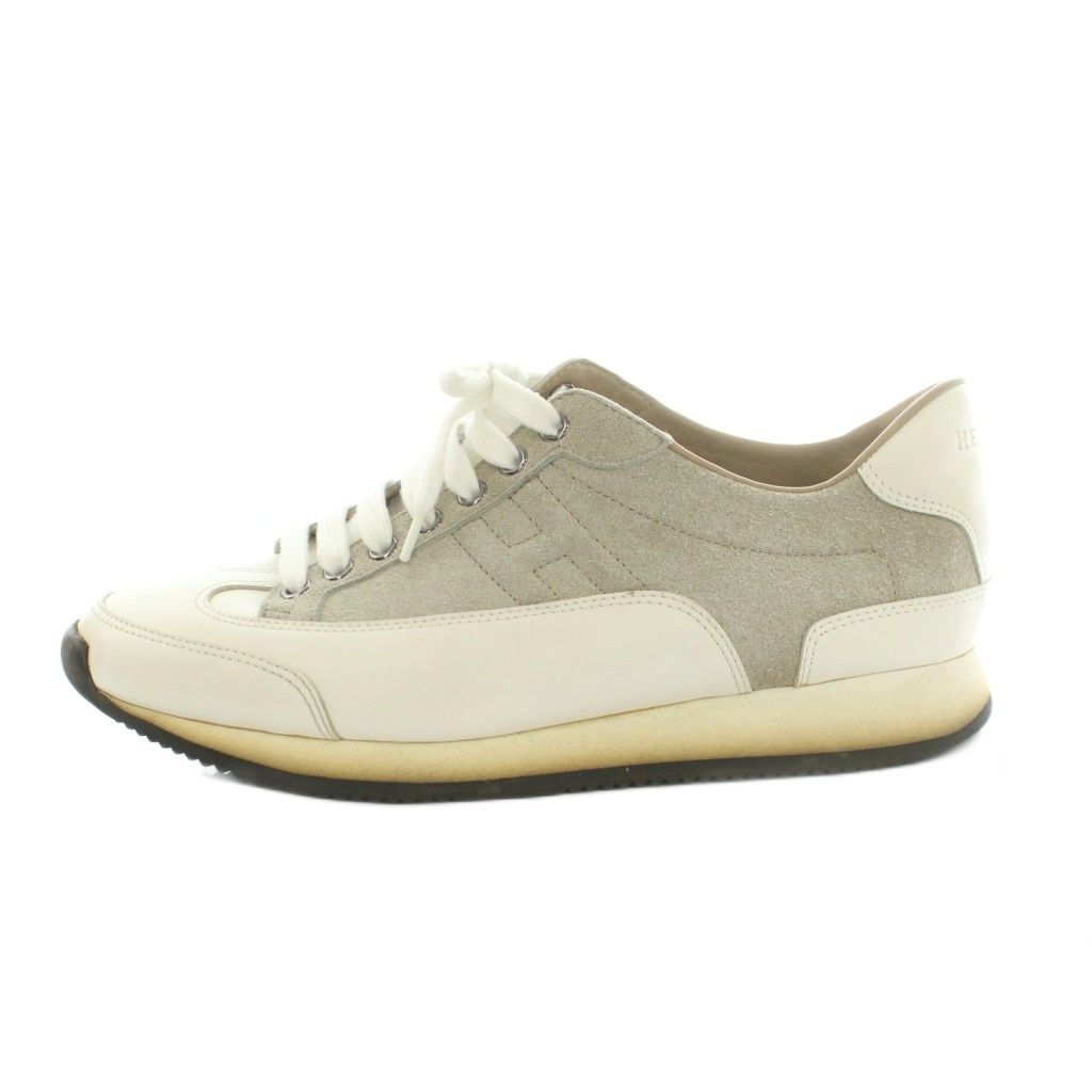 Hermes Quick Sneakers Gray Jew White 40