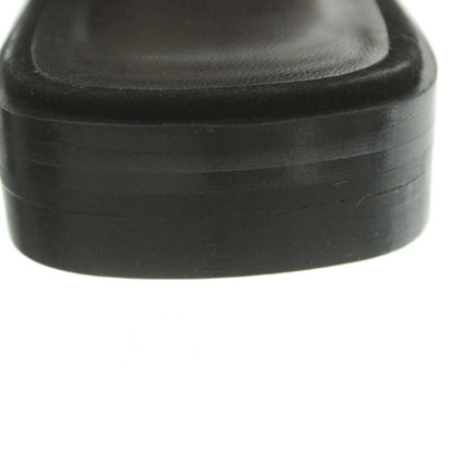 Hermes Oran Sandals Leather Velvet Black 37 — view 8