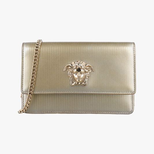 Versace Medusa Gold Leather Shoulder
