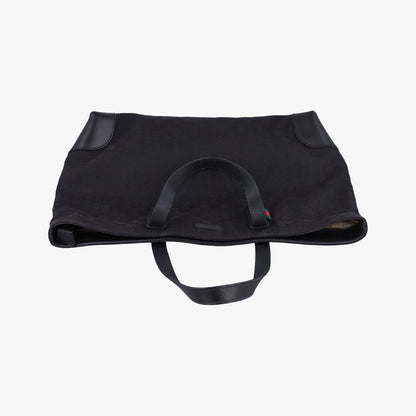 Gucci GG Canvas Web Sherry Line Tote Black Leather — view 8
