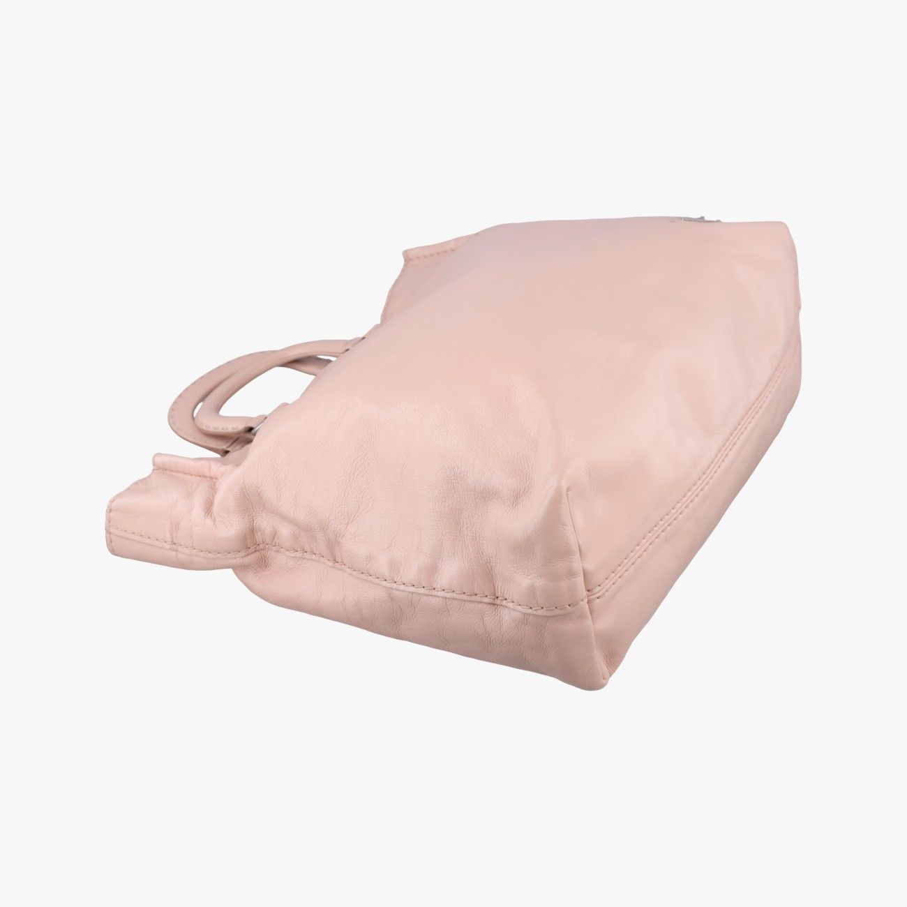 Prada Triangle Logo Tote Pink Leather — view 5