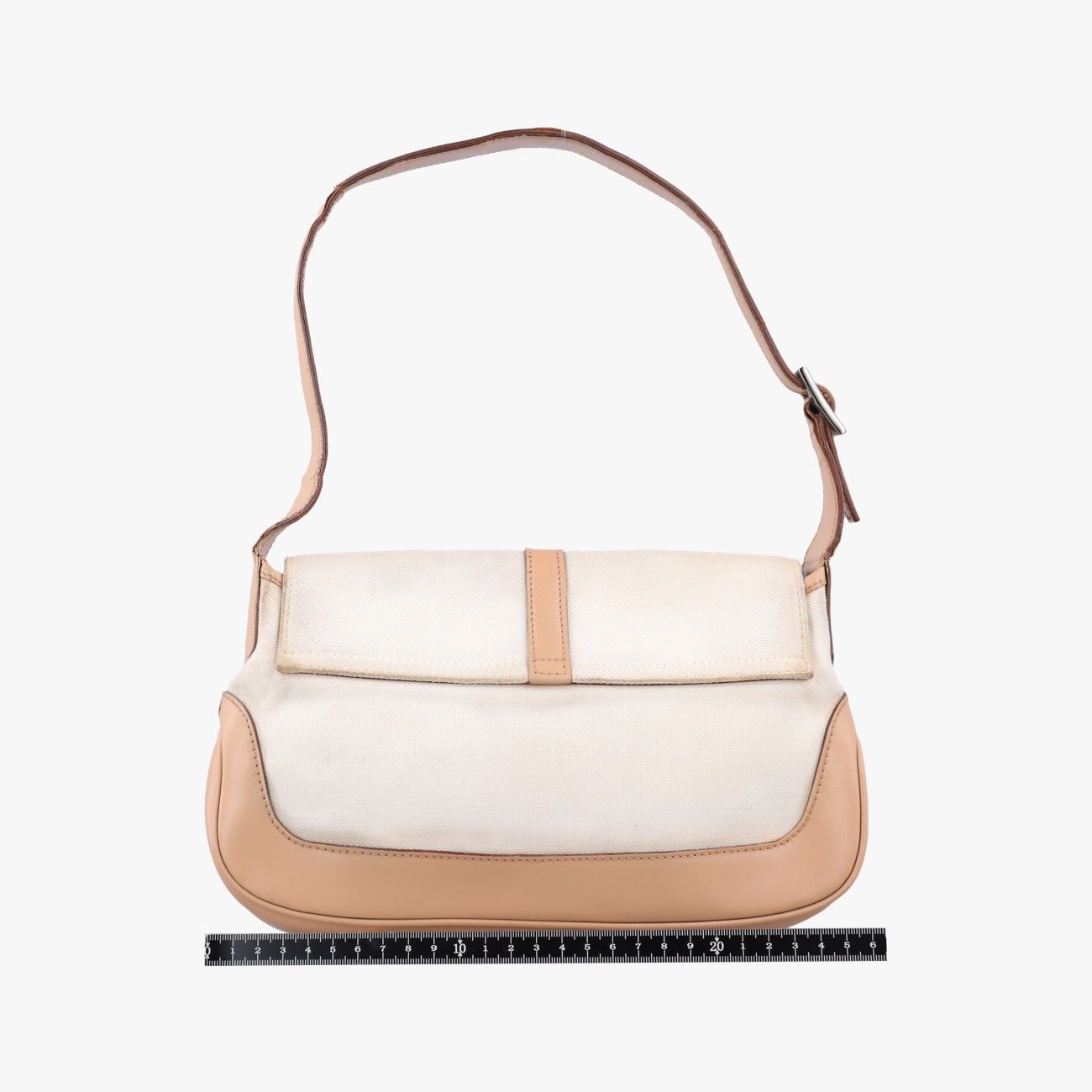 Gucci Jackie White Brown Canvas Leather 001 38 Shoulder — view 2