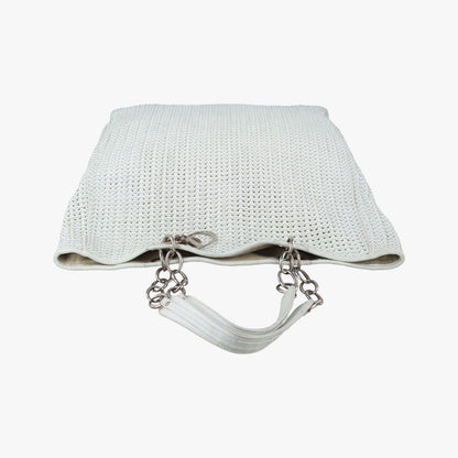 Dior Soft Lady Cannage Intrecciato Tote White Lambskin — view 8