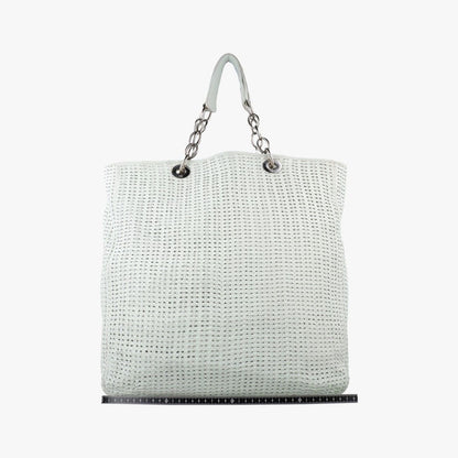 Dior Soft Lady Cannage Intrecciato Tote White Lambskin — view 2