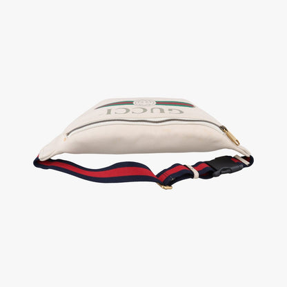 Gucci Print White Leather Handbag — view 8