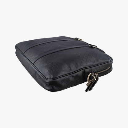 Gucci Diamante Black Leather Handbag — view 6