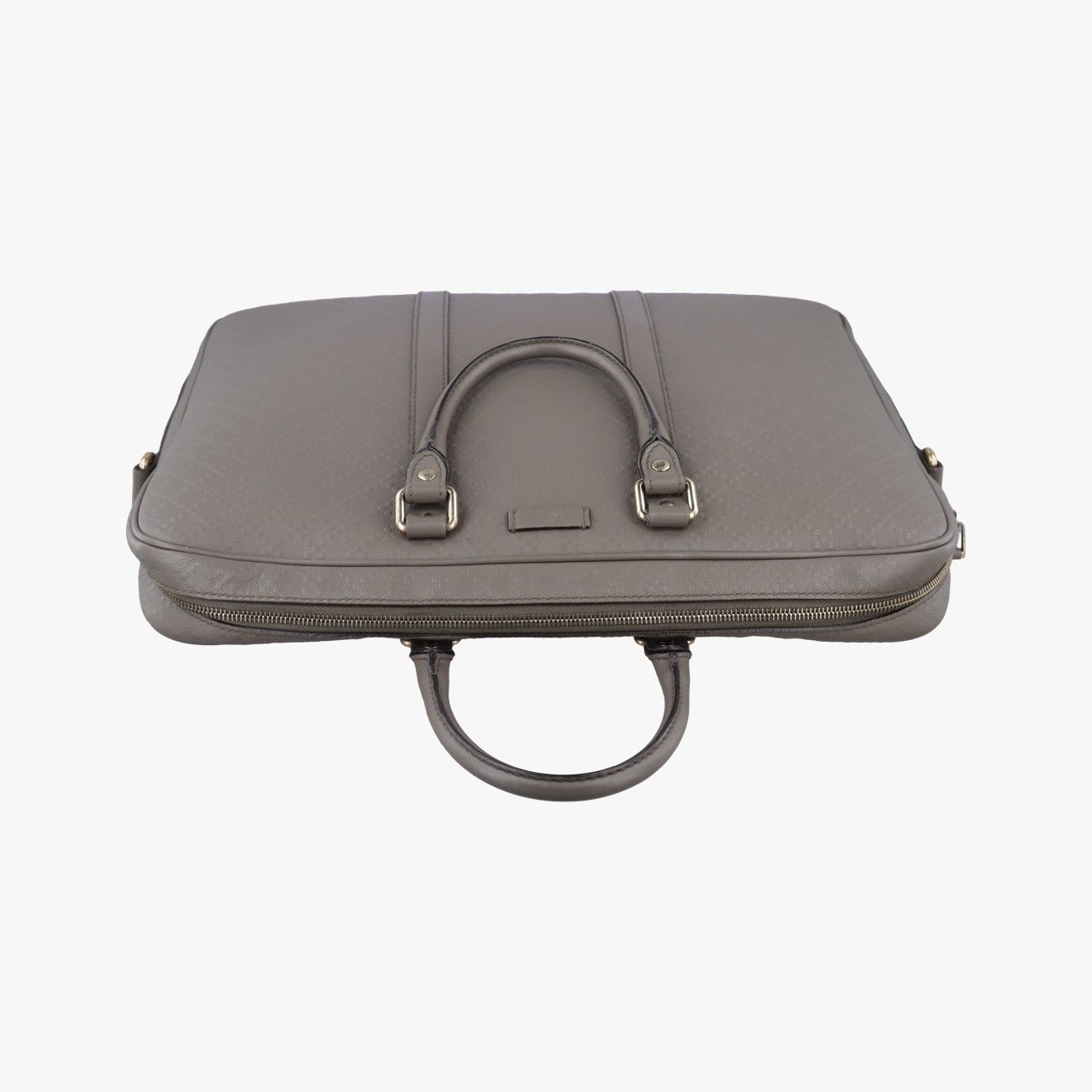 Gucci Diamante Gray Leather Handbag — view 8
