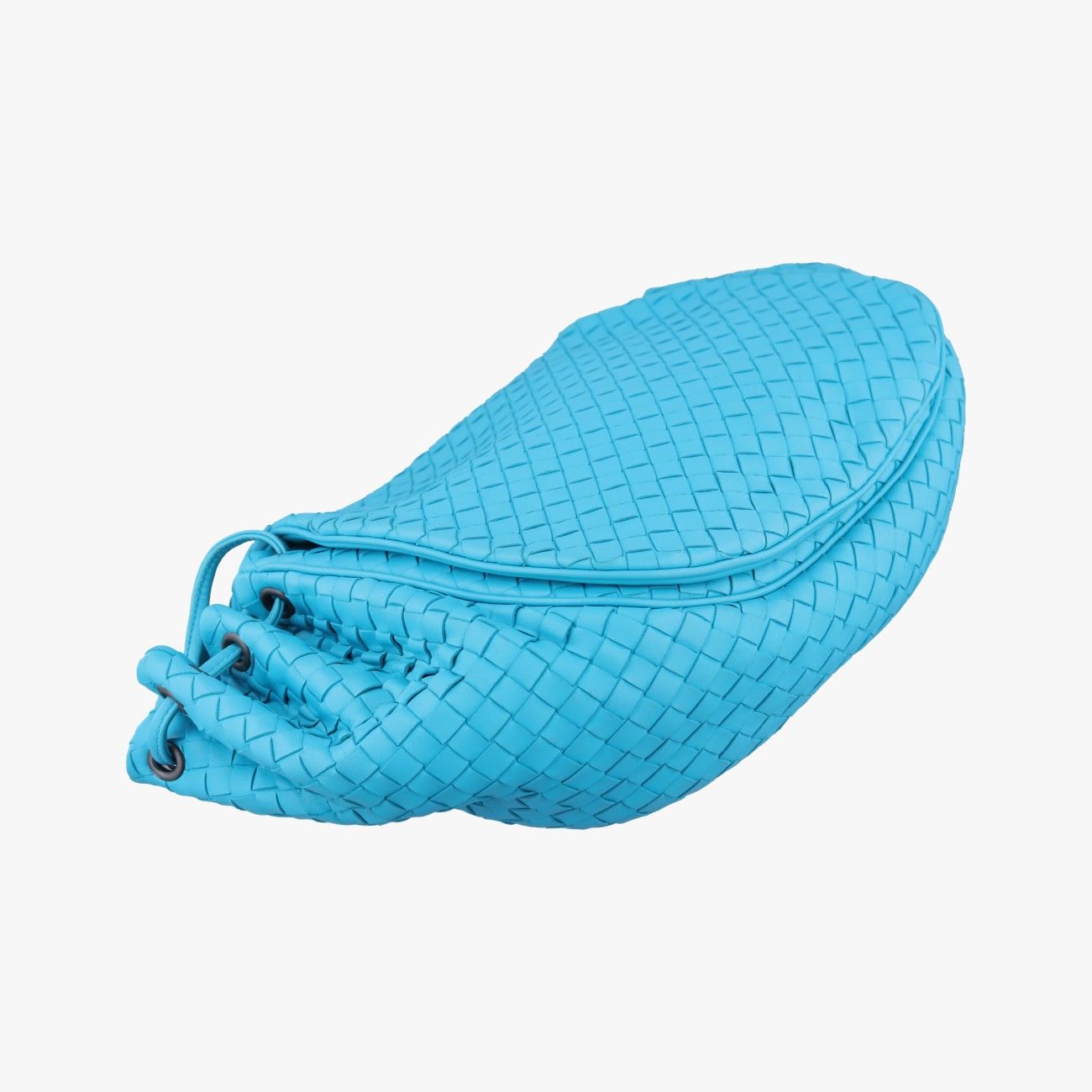 Bottega Veneta Intrecciato Blue Lambskin Shoulder — view 5