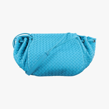Bottega Veneta Intrecciato Blue Lambskin Shoulder