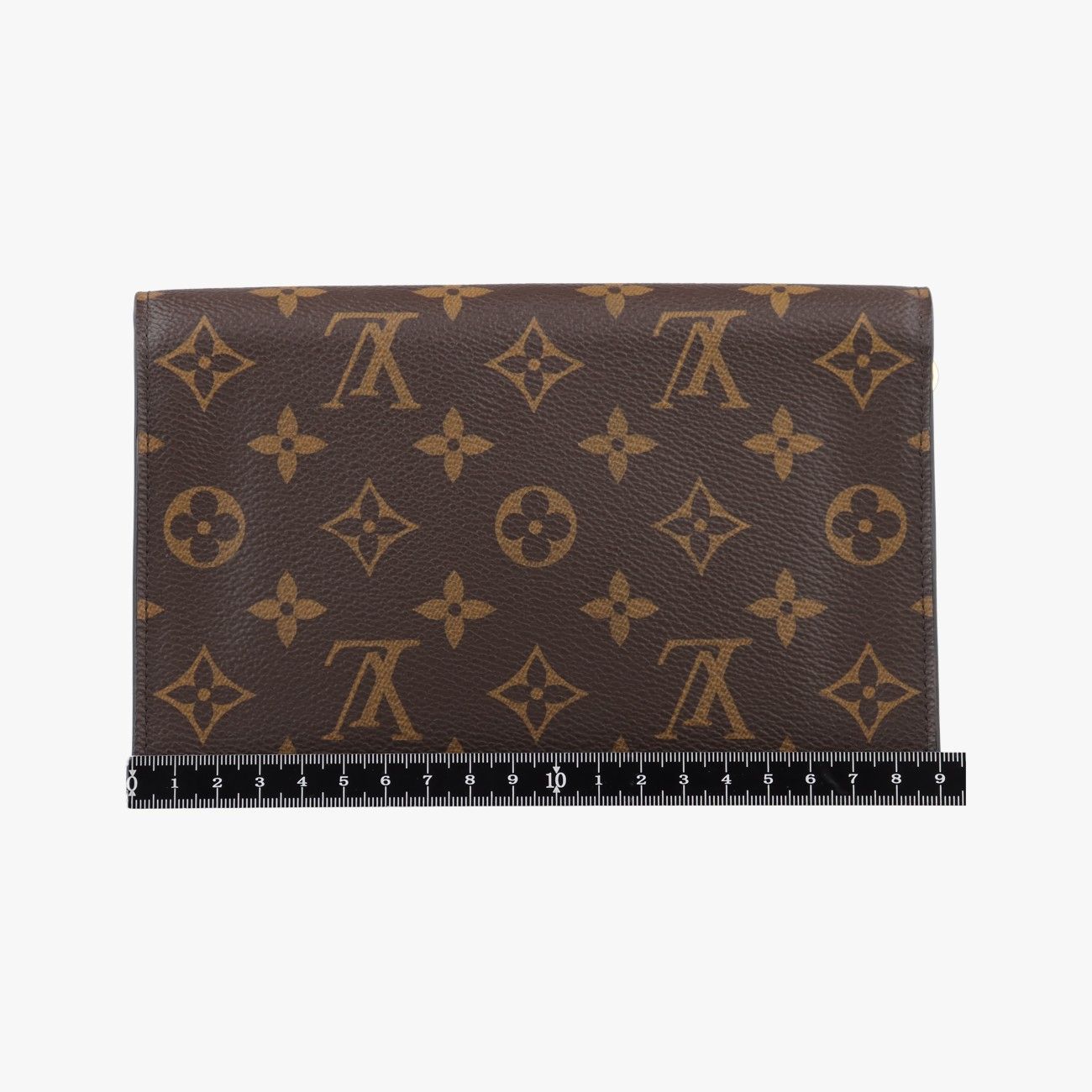 Louis Vuitton Flor Chain Monogram Brown Fuchsia Portefeuille Calf Leather — view 2