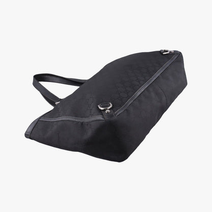 Gucci Abbey Black Canvas Leather Handbag — view 7