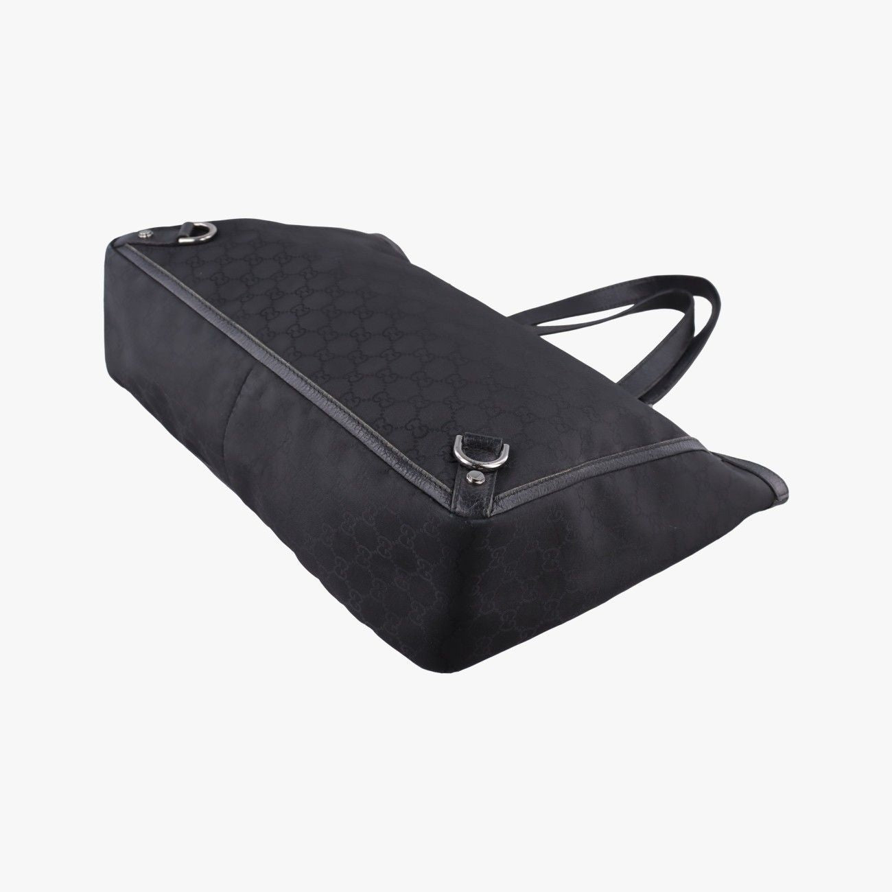 Gucci Abbey Black Canvas Leather Handbag — view 4