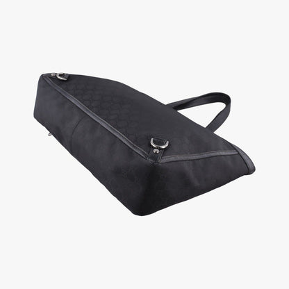 Gucci Abbey Black Canvas Leather Handbag — view 6