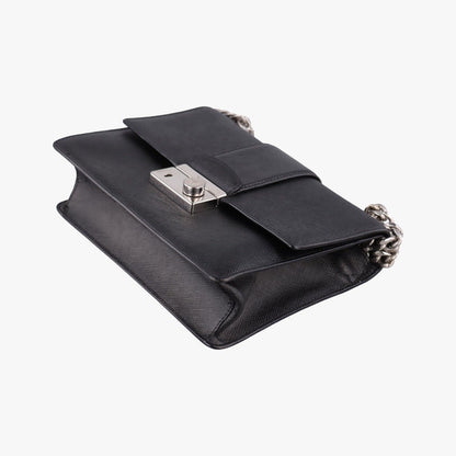 Prada Sound Rock Black Saffiano Leather Shoulder — view 4