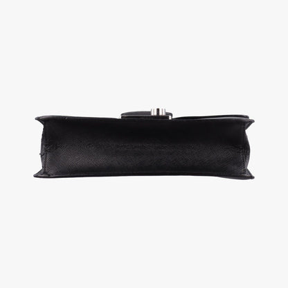 Prada Sound Rock Black Saffiano Leather Shoulder — view 3