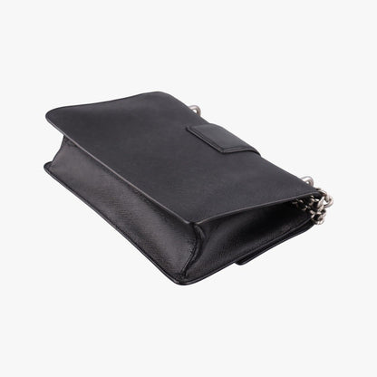 Prada Sound Rock Black Saffiano Leather Shoulder — view 6