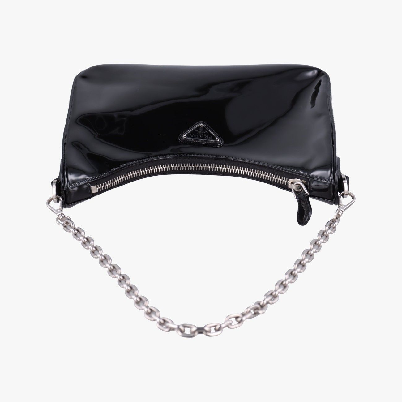 Prada Re Edition Black Patent Leather 7 Shoulder — view 8