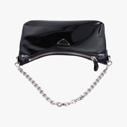 Prada Re Edition Black Patent Leather 7 Shoulder — view 8