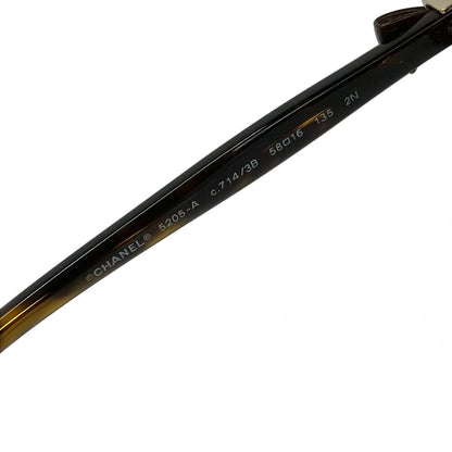 Chanel Sunglasses Dark Brown Ribbon CC Logo Eyewear — view 4