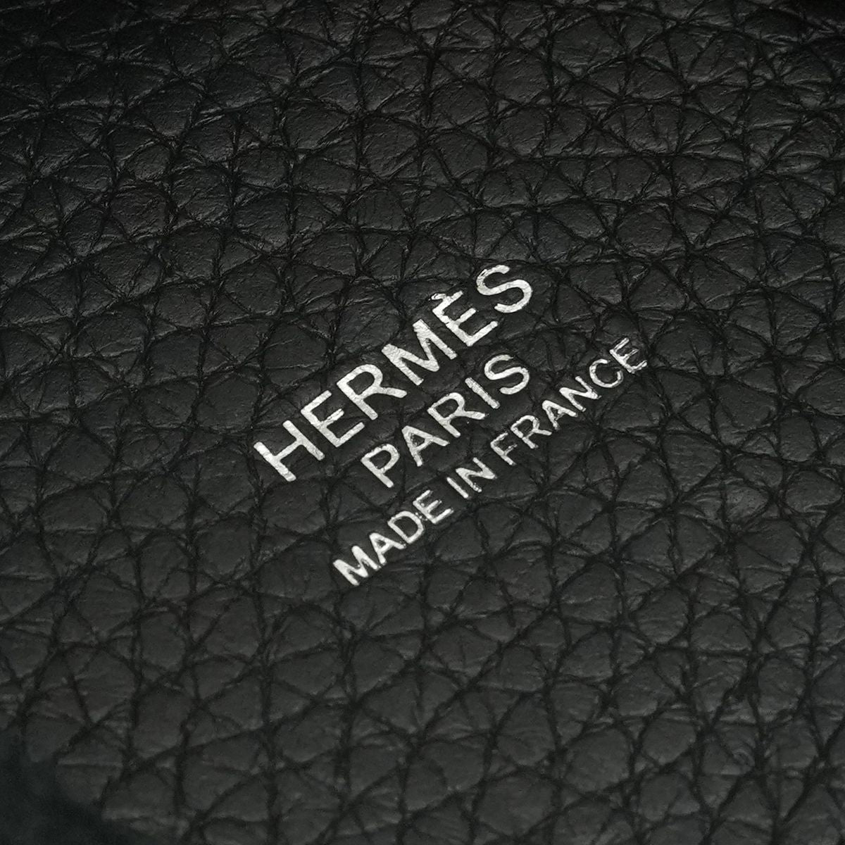 Hermes Picotin Lock PM 18 Tote Taurillon Clemence Noir Black Silver Handbag — view 7