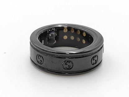 Gucci Ring Aura Interlocking G Le1 Black Titanium Oura — view 3