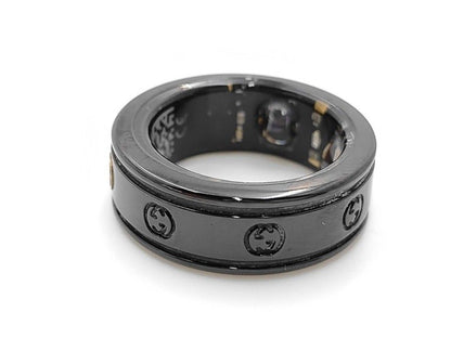 Gucci Ring Aura Interlocking G Le1 Black Titanium Oura — view 2