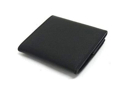 Prada Coin Case 2 935 Black Saffiano Leather Silver — view 2