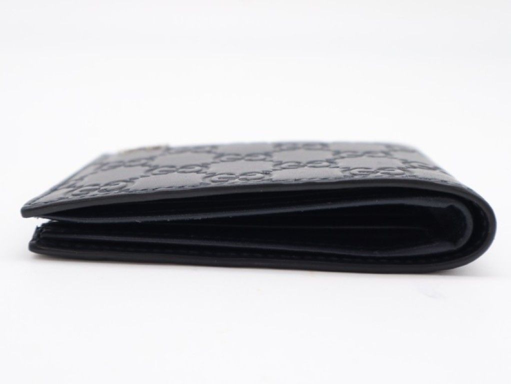 Gucci Bi Foldwallet Guccissima Navy Leather Silver Wallet — view 6