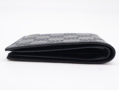 Gucci Bi Foldwallet Guccissima Navy Leather Silver Wallet — view 6