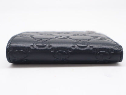 Gucci Bi Foldwallet Guccissima Navy Leather Silver Wallet — view 4