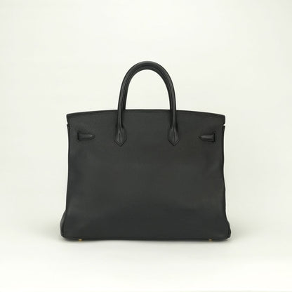 Hermes Birkin 40 Tote Ardennes Noir Black Gold — view 3