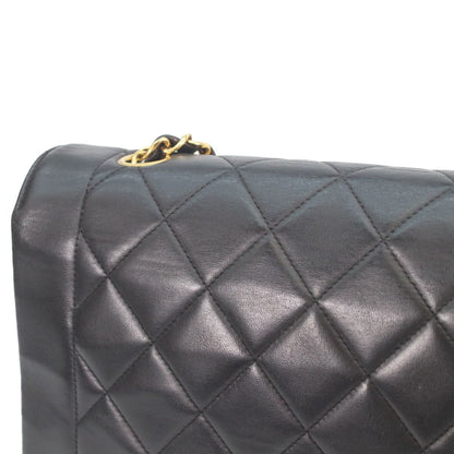 Chanel Black Lambskin Gold Diana 25 Shoulder — view 7