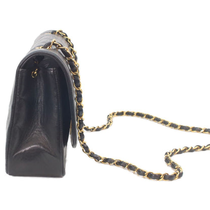 Chanel Black Lambskin Gold Diana 25 Shoulder — view 4