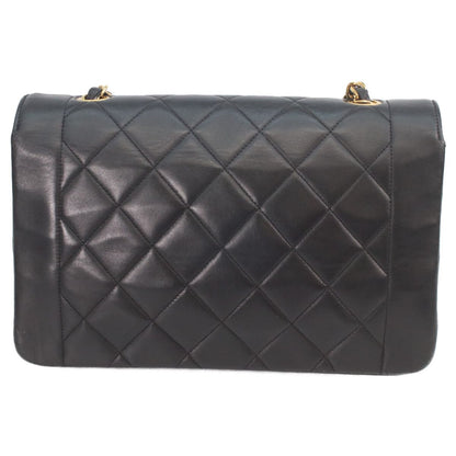 Chanel Black Lambskin Gold Diana 25 Shoulder — view 3