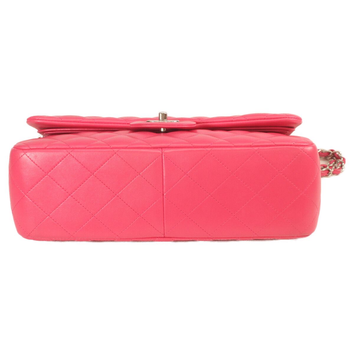 Chanel Pink Lamb Silver Double Flap Maxi Quilted 30 — view 5