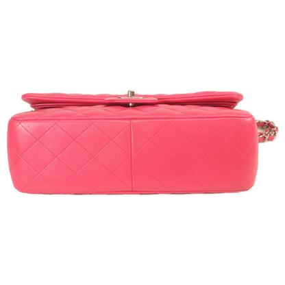 Chanel Pink Lamb Silver Double Flap Maxi Quilted 30 — view 5