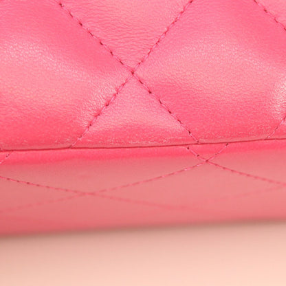 Chanel Pink Lamb Silver Double Flap Maxi Quilted 30 — view 8