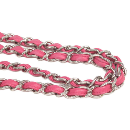 Chanel Pink Lamb Silver Double Flap Maxi Quilted 30 — view 7