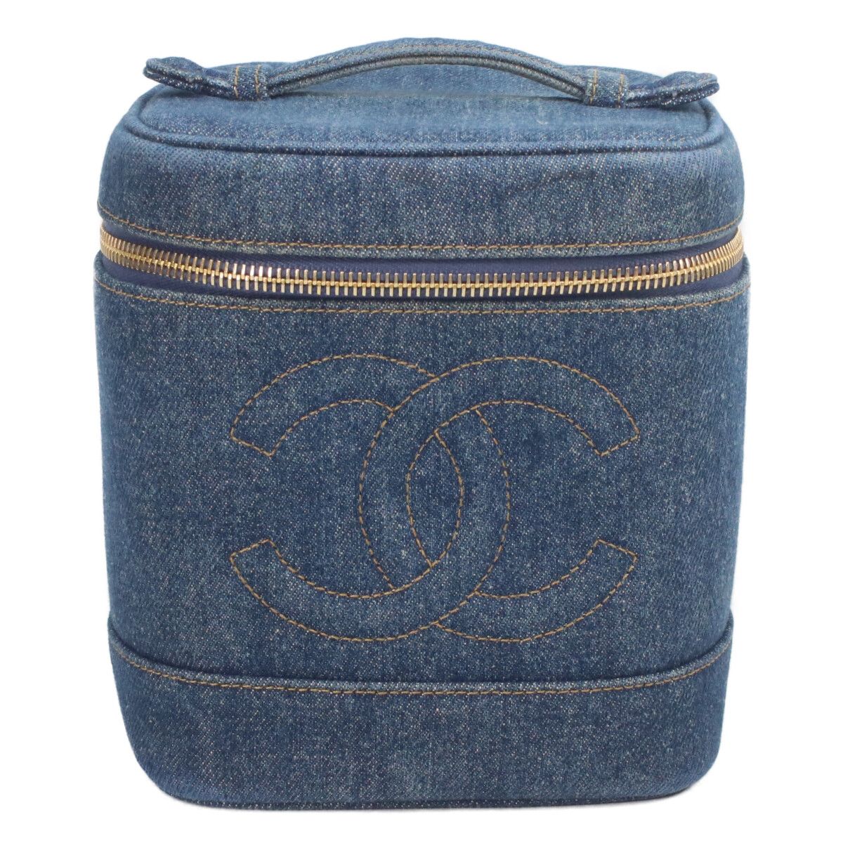 Chanel Indigo Denim Vertical Vanity