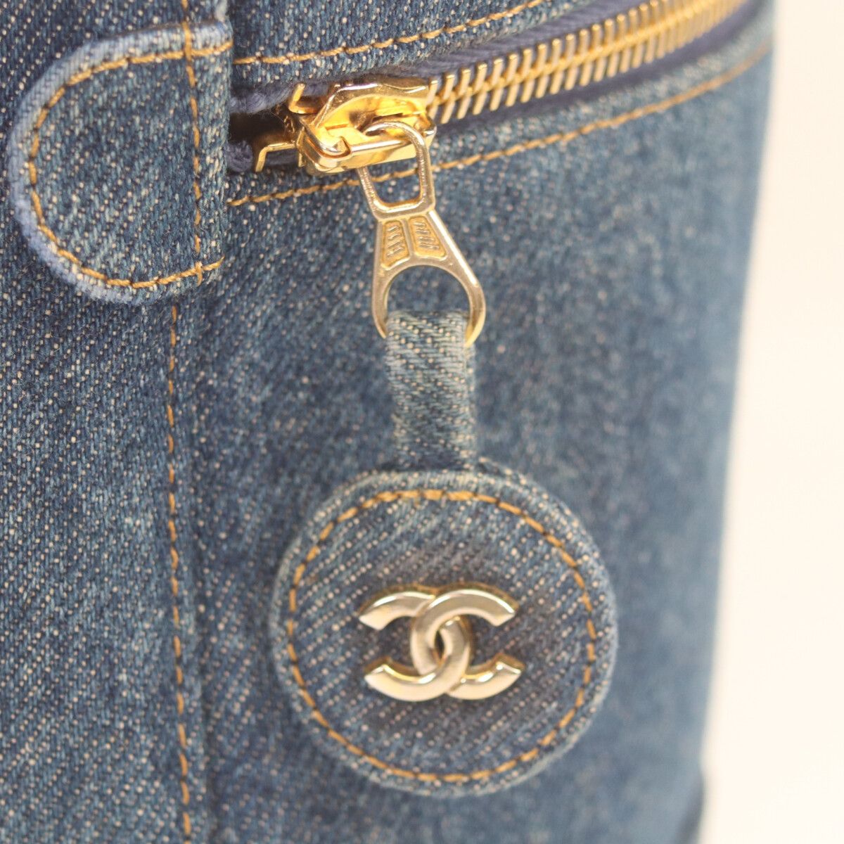 Chanel Indigo Denim Vertical Vanity — view 6