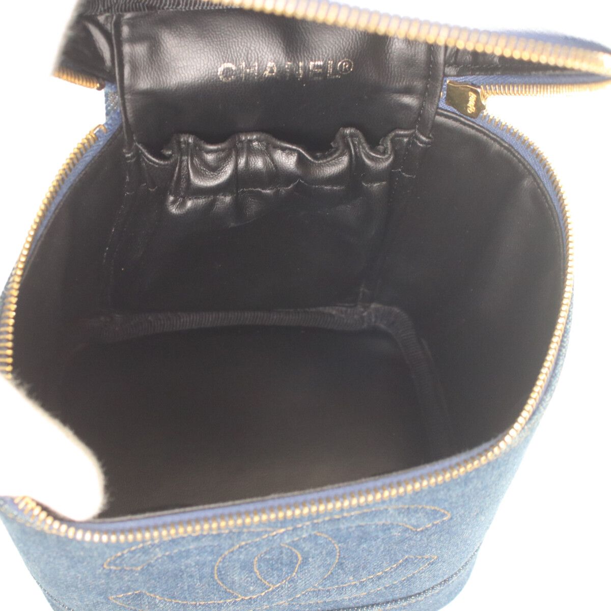 Chanel Indigo Denim Vertical Vanity — view 7
