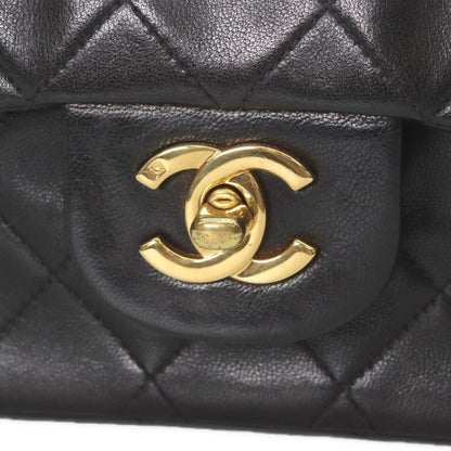 Chanel Black Lambskin Gold Quilted 25 Shoulder — view 6