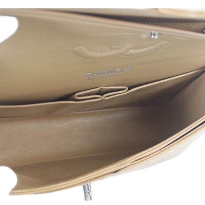 Chanel Beige Caviar Silver Quilted 25 Shoulder — view 8