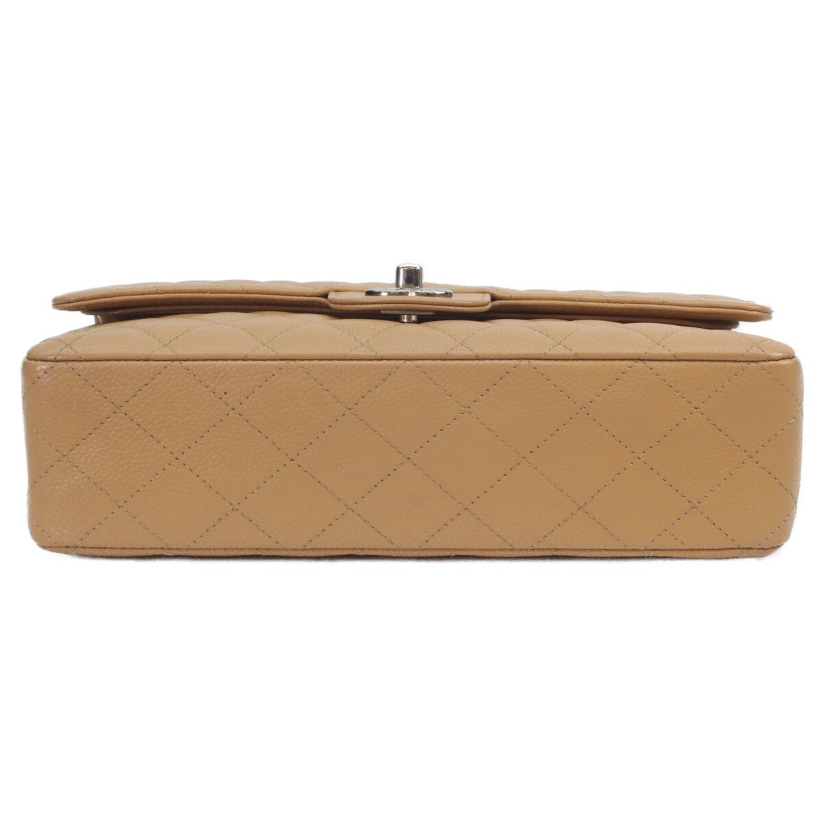 Chanel Beige Caviar Silver Quilted 25 Shoulder — view 5