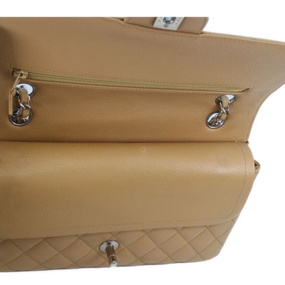 Chanel Beige Caviar Silver Quilted 25 Shoulder — view 7