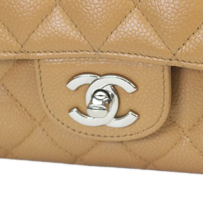 Chanel Beige Caviar Silver Quilted 25 Shoulder — view 6